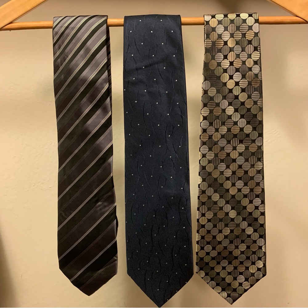 Vintage Ties - Black/Navy/Grey Lot